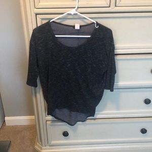 Grey off the shoulder 3/4 sleeve shirt